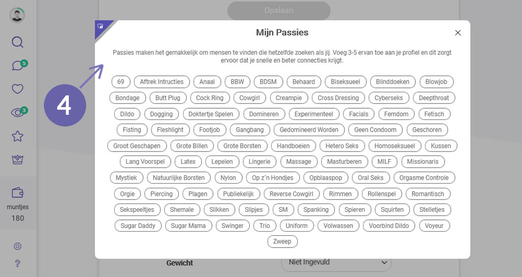 afbeelding passies interesses selecteren